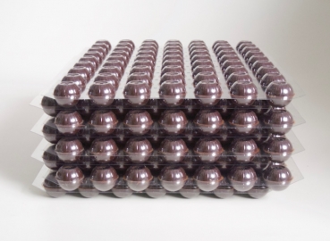 Karton - Trüffel Hohlkugeln zartbitter - Praline Hohlkörper  von sweetART